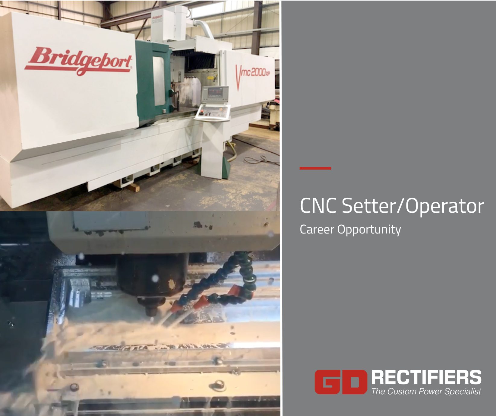 CNC Setter/Operator role at GD Rectifiers